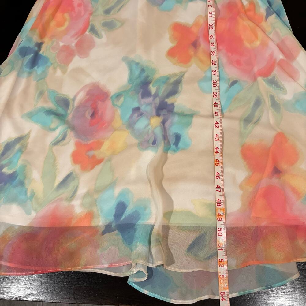 Taylor Watercolor Floral Flutter Sleeve Maxi Dress Size 14- Cottagecore - Picture 8 of 8